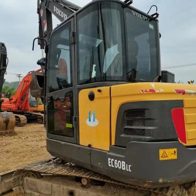 China Used Excavator 6 Ton Second Hand Excavator Machine Good Condition EC60BLC Volvo 0.23 CBM for sale