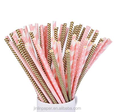 China Food Grade Yiwu Factory Biodegradable Drinking Straws Wedding Party Paper Straw for sale