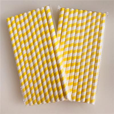 China Custom Printed Paper Drinking Straws Large Disposable Beverage Paper Disposable Straws for sale