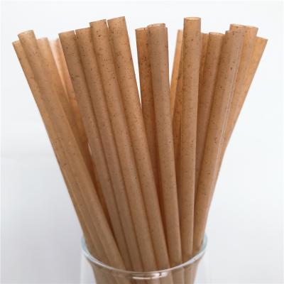 China Bagasse Straws 6mm 210mm Disposable 100% Total Biodegradable Sugar Cane Straw for sale