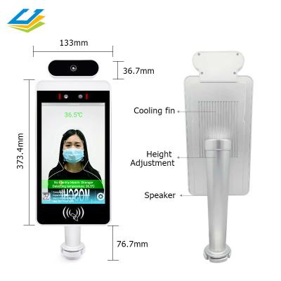 China Hot Product Face Recognition Temperature Monitoring System Temperature Measurement 8 Inch Face Recognition Body Temperature Camera for sale