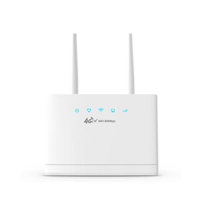 China Cheap 4G LTE Router 300Mbps Home Wireless CPE 3G/4G LTE Wifi Mobile Hotspot With Sim Card Slot &2Pcs External Antenna Up 32 Users for sale