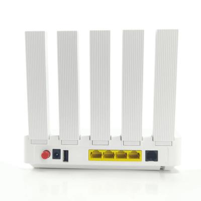 China FTTH 5 New Product Version AC 4GE+2.4G&5.8G WIFI6+POTS+2USB Dual Band High Gain Antennas XPON Gpon Epon ONU for sale