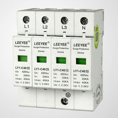 China LY1-C40 40kA 4P 8/20 type - 2 surge protection device LY1-C40 4P for sale