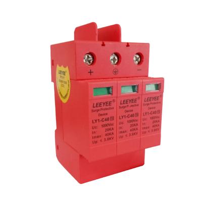 China Photovoltaic PV Surge Protection 3P 40KA 1000V DC Surge Protector for sale