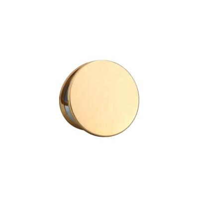 China Pocket Mirror Golden Flat Double Sided Simple Magnifying Handheld Round Apply Cosmetics Tools Custom Compact Mirror for sale