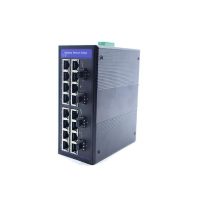 China LACP 16*10/100/1000 Base-TX RJ45 Ports and 4*100/1000 Base-FX SFP Ports Industrial Ethernet Switch for sale