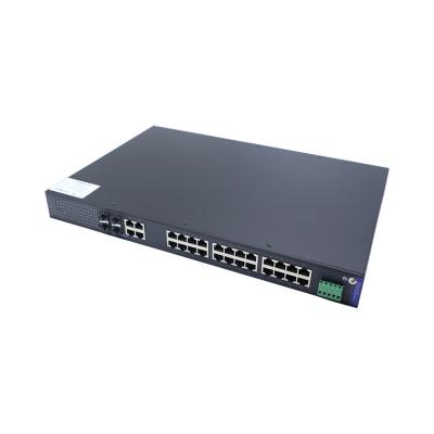 China LACP 24*10/100/1000 Base-TX RJ45 Ports and 4*1000M Combo Ports Industrial Ethernet Switch for sale