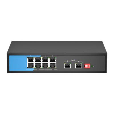 China LACP 8-ports 10/100M network Ethernet 90W 120W Redundant power supply POE switch for sale