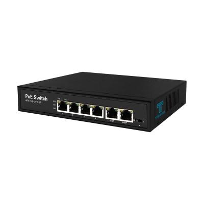 China Delay time <5us Todahika 4*100 Base-T Poe and Uplink 2*RJ45 Ports 1.6Gpbs 10/100M Ethernet Switch for sale