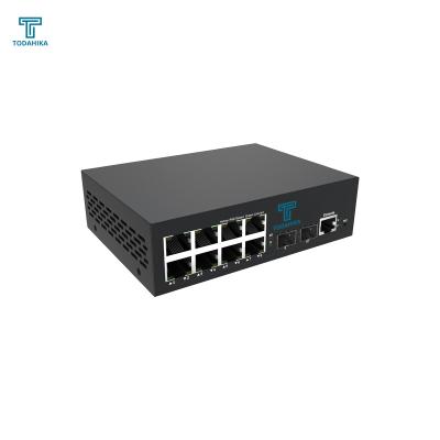 China Delay time <7us 2xGigabit SFP and 8x10/100/1000Base-T Ports 20 Gpbs 10/100/1000M Ethernet Switch for sale