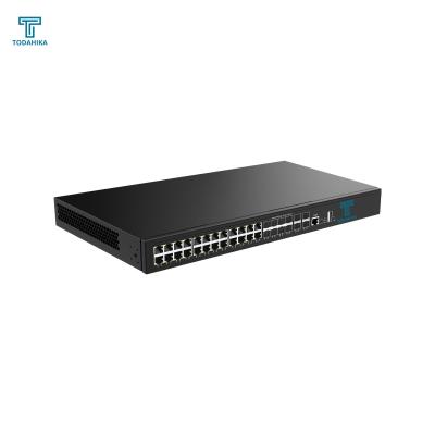 China Delay time <7us 4x1G/2.5G/10G SFP 8xGigabit Combo(RJ45/SFP) and 16x10/100/1000Base-T Ports Ethernet Switch for sale