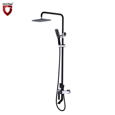 China With Slide Bar Kaiping Gockel Shower Column With Faucet Mixer Bathroom Waterfall Rain Bath Shower Set for sale