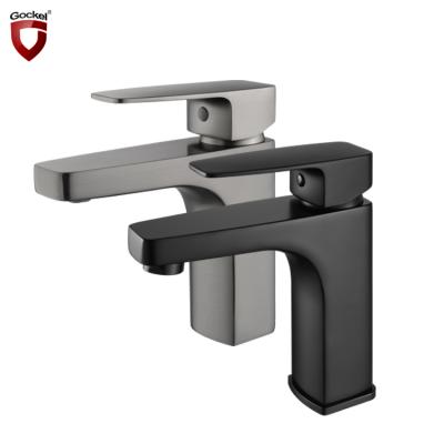 China China Factory Metered Faucets Modern Deck Mounted Single Handle Hot And Cold Water Mixer Tap Bathroom Sink Faucet for sale