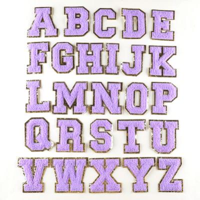 China 8 cm Chenille Letter Patches Alphabet Set For Clothing Custom Iron On Embroidery Towel for sale