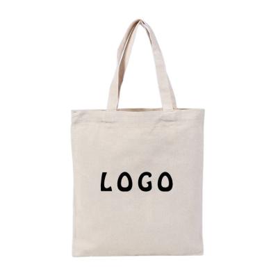 China Exhibition Custom Printed Eco Recycled Blank Shopping Bag Plain Organic Cotton Canvas Tote Bag With Logo for sale