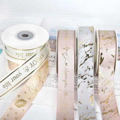 China Printed Satin Ribbon Elastic Bow with Stretch Loop for Gift Box Packing for sale