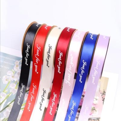 China OEM Silk Ribbon Wedding Custom Ribbons 100% Polyester for sale