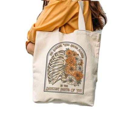 China Customized Logo Large Organic Cotton Canvas Grocery Shopping Tote Bag for OEM/ODM for sale