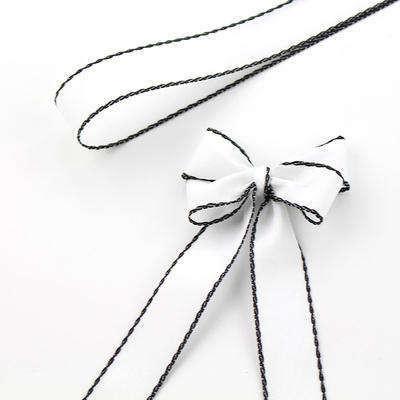 China Single Face Ivory Satin Car Ribbon Bows for Wedding Hair Accessories for sale