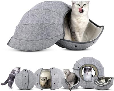 China Viable Collapsible Breathable Kennel Bed Cave Tunnel Partially Enclosed Pet Room for sale