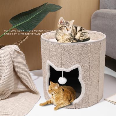 China Removable Cover Mat Outdoor Cat Shelter Soft Removable With Large Space Folding Portable Cat Houses for sale