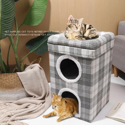 China Large Cat Cave Removable Cover for Light Weight and Durable Natural Wool Cat House Covered with Pet Room Felt for sale