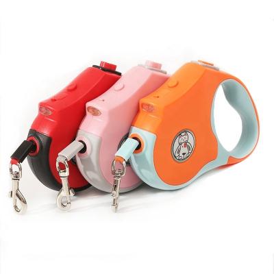 China Wholesale Stocked 5M New Color Matching Pet Automatic Retractable Leash With Lightweight Outdoor Portable Dog Leash for sale