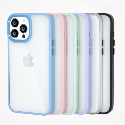 China New Hot Selling Transparent Shockproof TPU Phone Case For Iphone 12 Metal Camera Lens Protector For Iphone 11/12/13 for sale