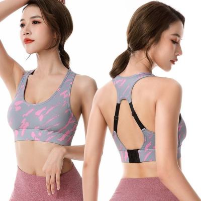 China QUICK DRY Gather Women's Seamless Hollow Workout Yoga Fitness Ladies Sports Bra Ladies Sports Bra for sale