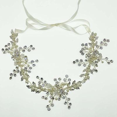 China Wedding New Luxury Headband Crystal Bridal Hair Headband Pearl Wedding Hair Accessories Factory Wholesale for sale