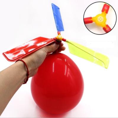 China Funny DIY Toy Traditional Flying Toy Balloon Helicopter With Whistle For Kids for sale