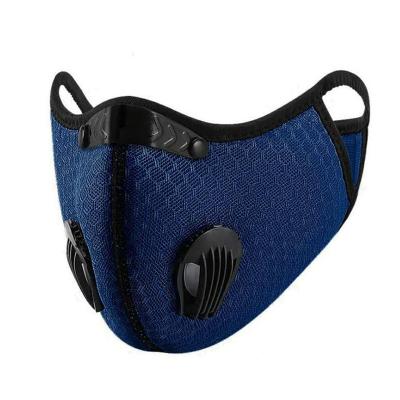 China Breathable Breathable Facemask Sports Cycling Anti Dust Filter Activated Carbon Bike Breathable Facemask Mesh Bicycle Maskes With Double Valves for sale