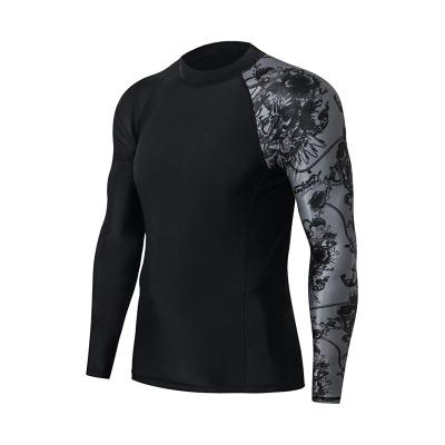 China Custom Size Quick Dry Rubber Long Sleeve Plus Size Long Sleeve Rash Guard With Non Slip for sale