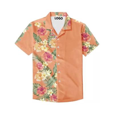 China Anti Pilling OEM Camicia Custom 2022 Anti Pilling Plus Size Hawaiian Shirt Short Sleeve for sale