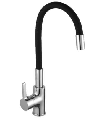 China Sense Faucets 360 Degree Swivel Kitchen Faucet Bend Flexible Faucet With Color Rubber Tube for sale