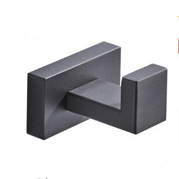 China modern hot sale feenice square shape bathroom accessories 304 ss robe hook gun gray for sale