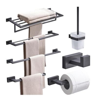 China 2021 Feenice Modern Gun Set SS 7 Gray Bathroom Accessories for sale