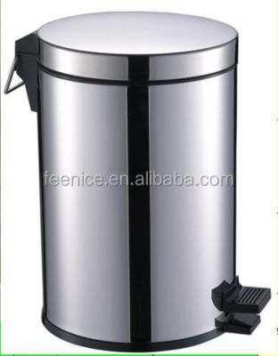 China Sustainable Standing 304 Stainless Steel Waste Bin With Pedal for sale