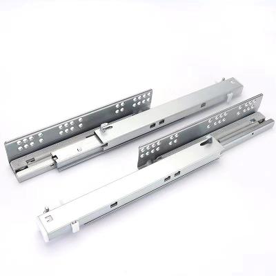 China 3 Fold+Full Extension Ball Bearing Furniture Hardware Triplex Camper Loads Heavy Duty Locking Drawer Slides for sale