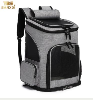 China SANXDI breathable Soft-sided pet carrier backpack for small dogs and cats Line-approved designed for travel hiking and outdoor for sale