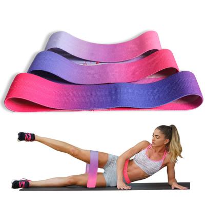 China Wholesale Fit Dry Pink and Purple Latex Ring Gym Resistance Bands Resistance Band Yoga Exercise Fitness Ombre Elastic for sale