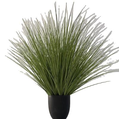 China Artificial Potted Grass Onion Greenery Faux Shrubs Wheat Plant Potted Ornament Handmade Indoor Outdoor Home Decoration for sale