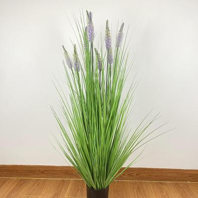 China Greenery Faux Handmade Shrubs Plants Wedding Indoor Outdoor Home Decoration Ornament Lavender Onion Artificial Grass for sale