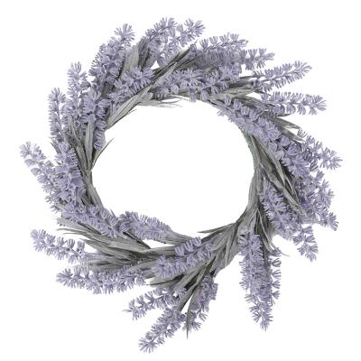 China Hot Selling Artificial Lavender Faux Lavender Wreath Handmade Wholesales Luxury Floral Home Outdoor Indoor Home Decoration Floral Wall Garden for sale