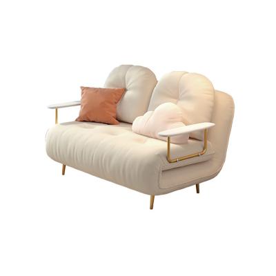 China Rose Gold Stainless Steel Modern Extendable Arm Sofa Living Room Furniture Fabric Sofa Modern Luxury Sofa Sets Low for sale