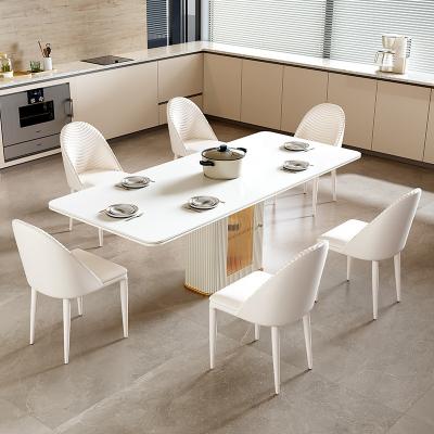 China Modern Design Modern Furniture Silver Dinner Room Table And Chairs Mirror Glass Top Dining Table Set Transparent OEM Tempered Metal Hardware for sale