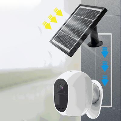 China 2021 Mini smart wifi baby camera ip camera ptz hd two way audio full camera with 5w solar panel for indoor for sale