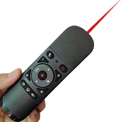 China Air Mouse 2.4GHz USB Charging Laser Indicator Pen Flip PPT Paging Air Mouse 50m Remote Control For PowerPoint Presentations for sale