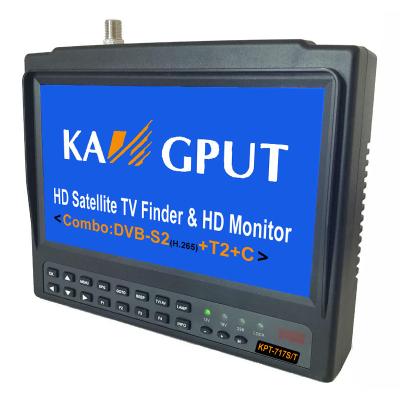 China KPT-717ST 7 Inch DVB-S2+T2+C SAT Signal Satellite Receivers Digital Satfinder CCTV HD Portable Widescreen Monitor KPT-717ST for sale